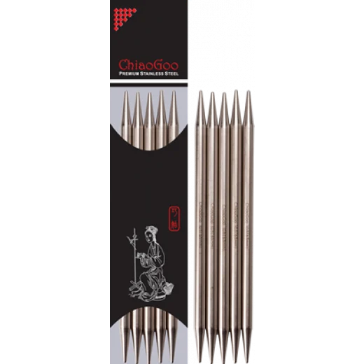 Nadelspiel 8,00 mm - 15 cm - ChiaoGoo Edelstahl