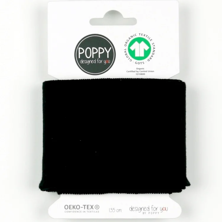 Cuff Bündchen Uni, schwarz
