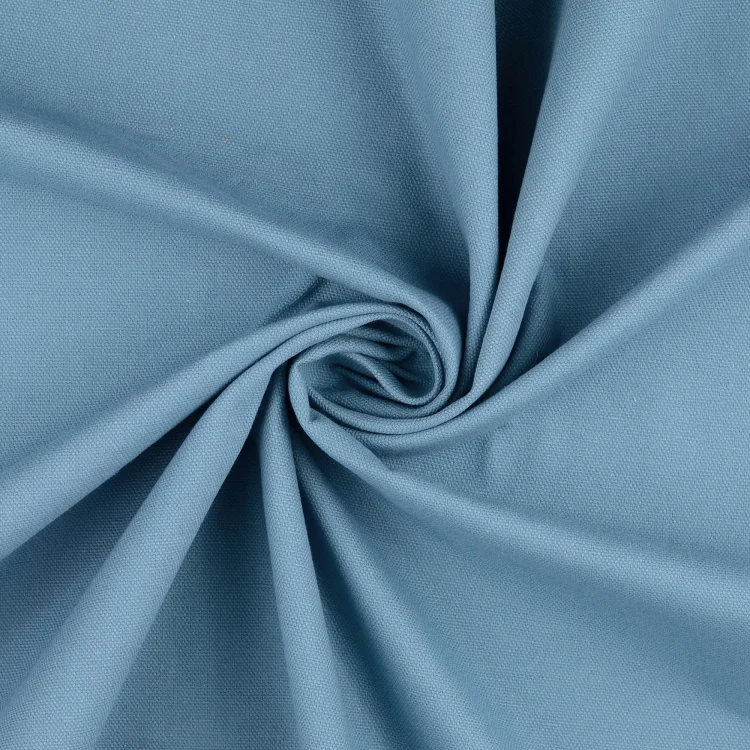 Dekostoff Canvas Stoff uni, taubenblau