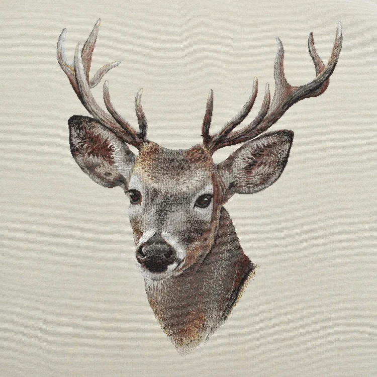 Dekostoff Gobelinstoff Panel Hirsch, 46 x 46 cm