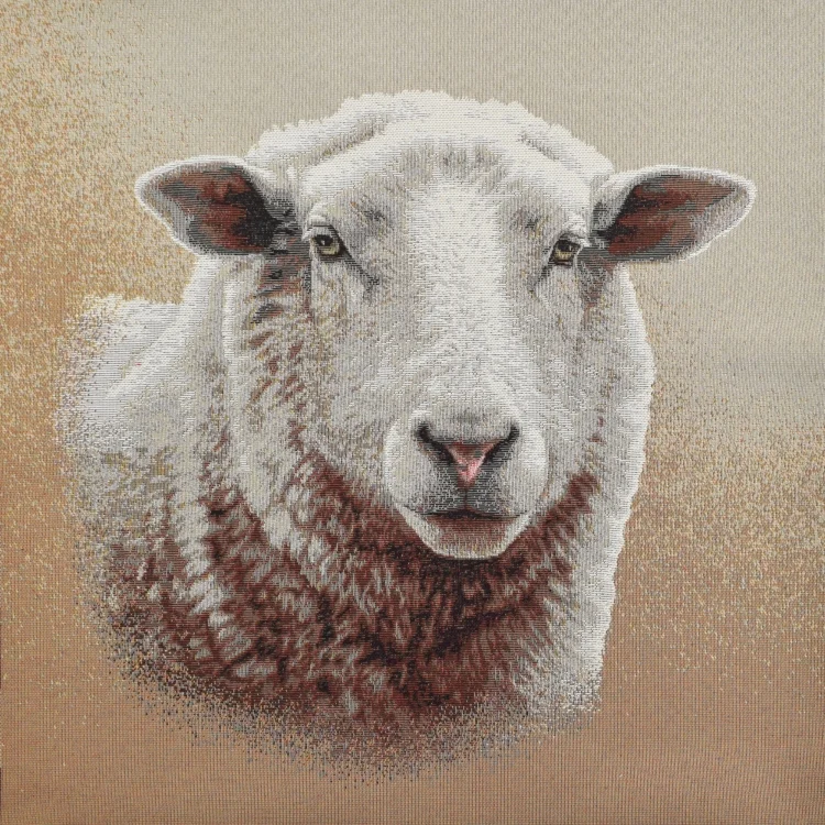 Dekostoff Gobelinstoff Panel Schaf, 46 x 46 cm