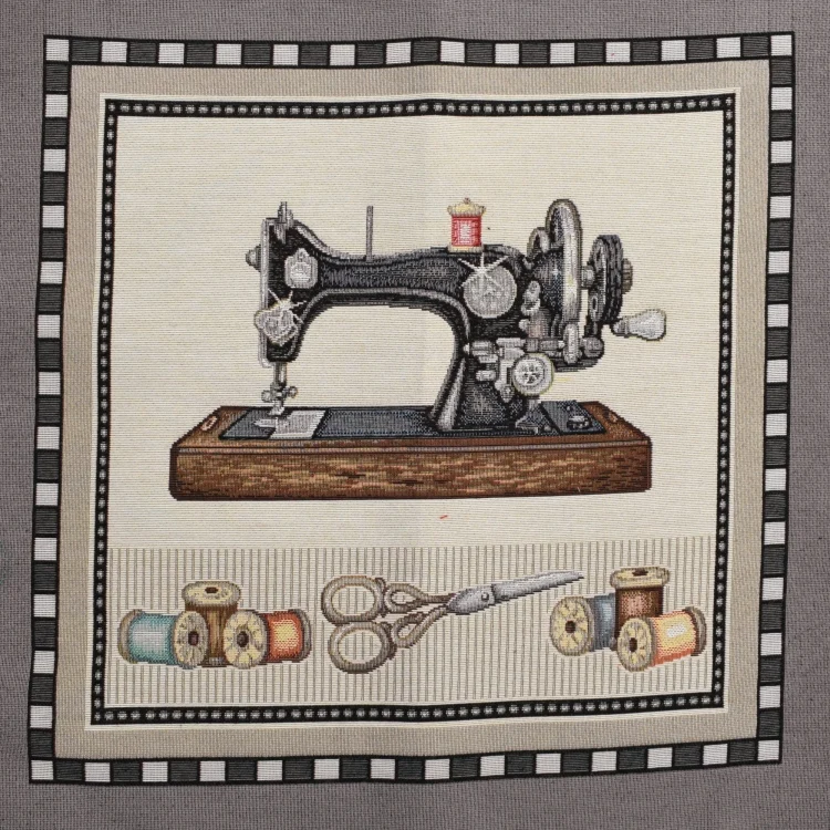 Dekostoff Gobelinstoff Panel Sewing Fun, 46 x 46 cm