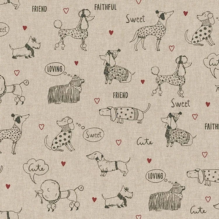 Dekostoff Halbpanama Fashion Dogs