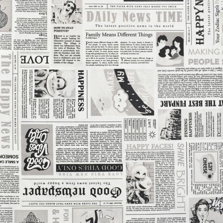 Dekostoff Halbpanama Newspaper, wollweiß