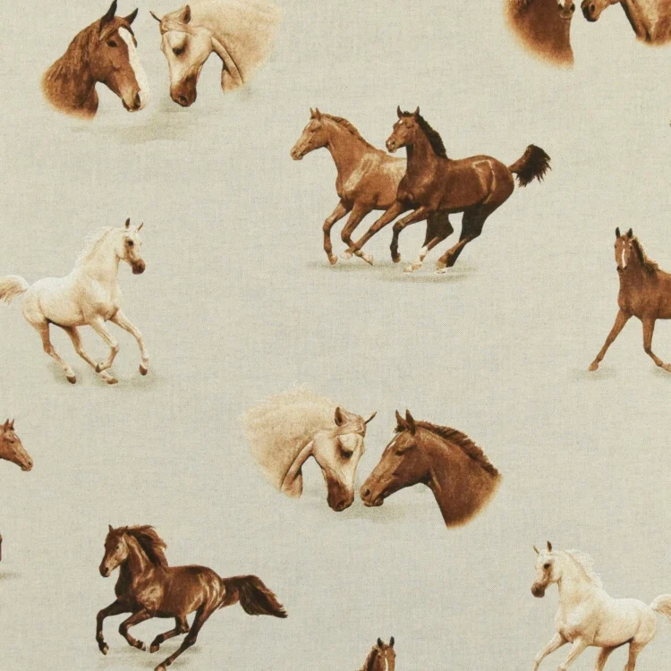 Dekostoff Halbpanama Pferde