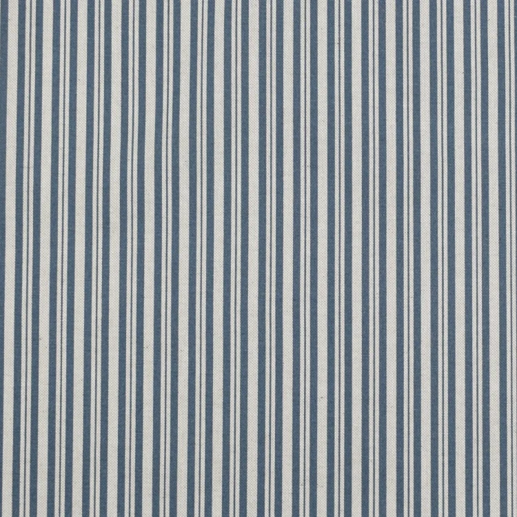 Dekostoff Halbpanama Stripe Scene, natur- blau