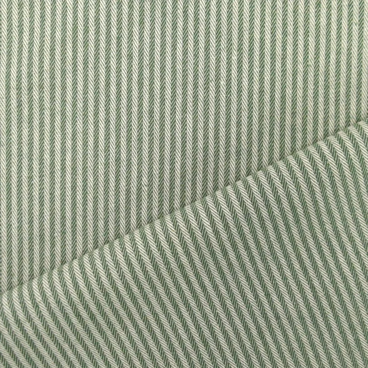 Dekostoff Jacquard Doubleface Dobby Streifen, tannengrün