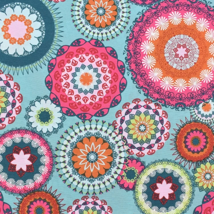 Dekostoff Ottoman Mandala, türkis