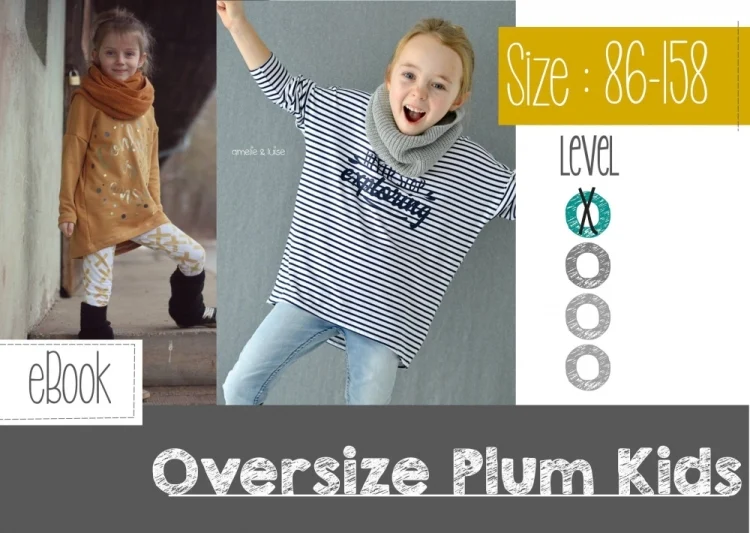 E-Book FeeFeeFashion Oversize Hoodie Plum Kids