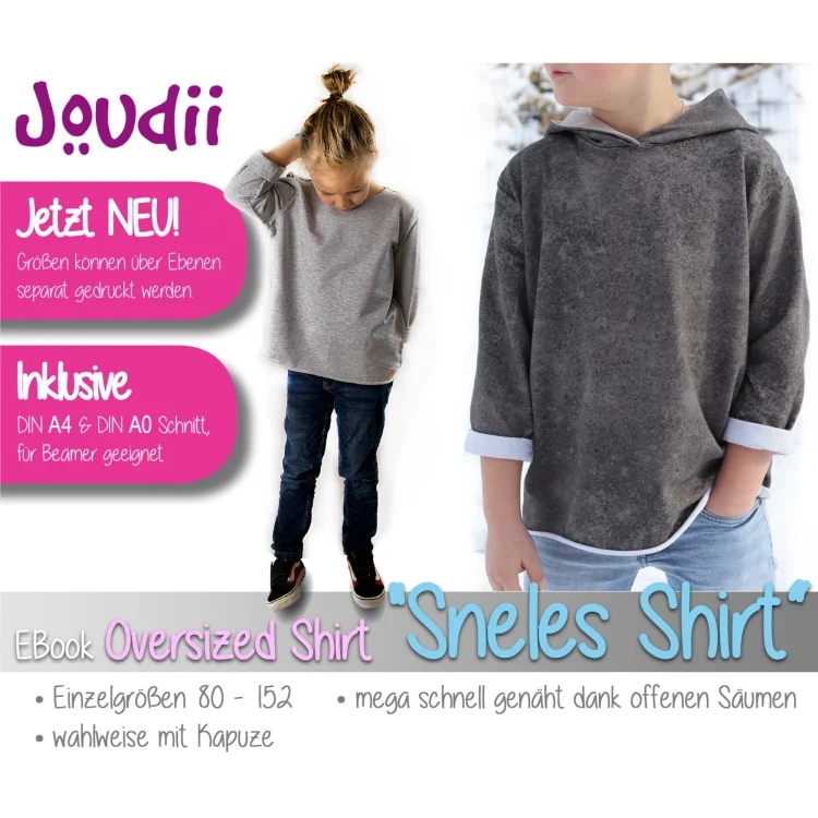 E-Book Joudii Oversizeshirt Sneles Shirt