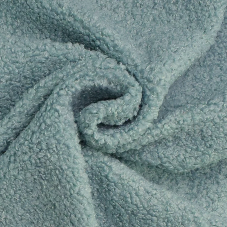 Feinstrick Bouclé uni, hellblau