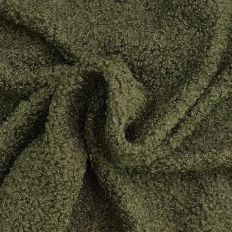 Feinstrick Bouclé uni, oliv