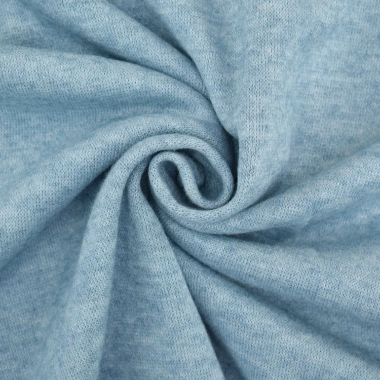 Feinstrickstoff Doubleface Lia Melange, hellblau