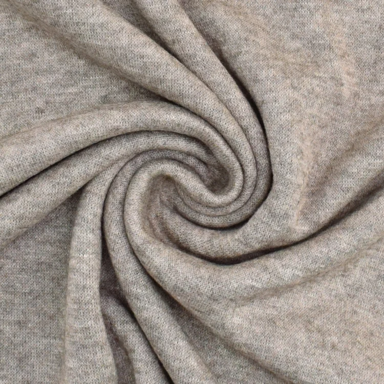 Feinstrickstoff Doubleface Lia Melange, taupe