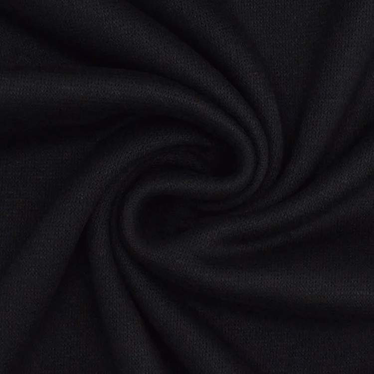 Feinstrickstoff Doubleface Lia, schwarz