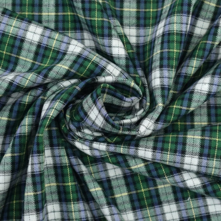 Flanellstoff Karo - grün
