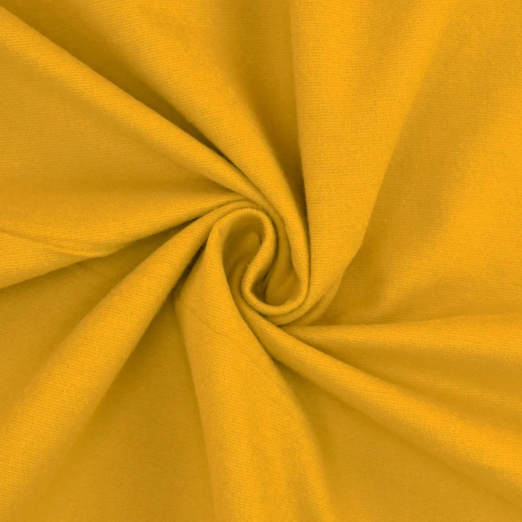 Flanellstoff uni, ocker