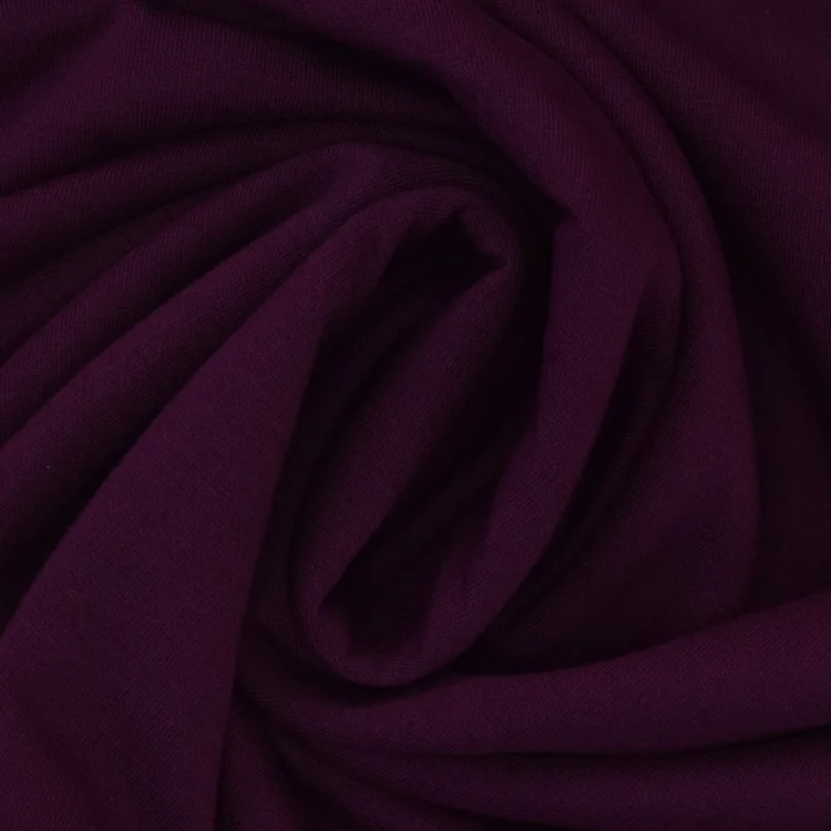 French Terry Uni angeraut, dunkelviolett