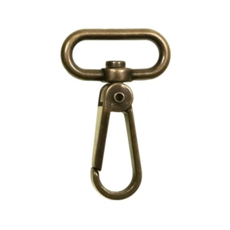 Karabinerhaken 30 mm, antikgold