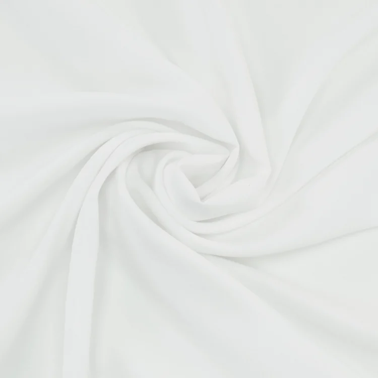 Krepp Georgette Uni, weiss