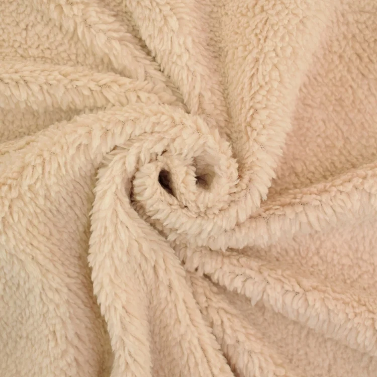 Kuschelteddystoff, beige
