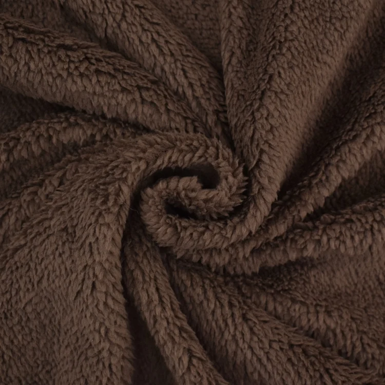 Kuschelteddystoff, dunkelbraun