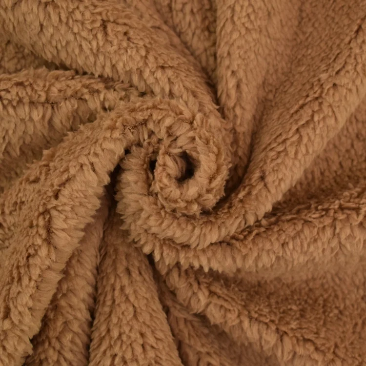 Kuschelteddystoff, hellbraun