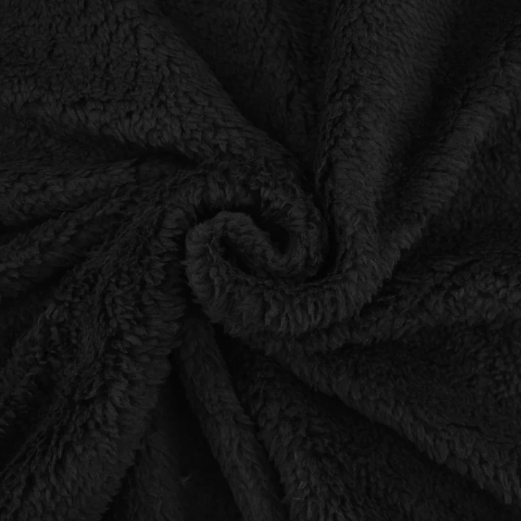 Kuschelteddystoff, schwarz