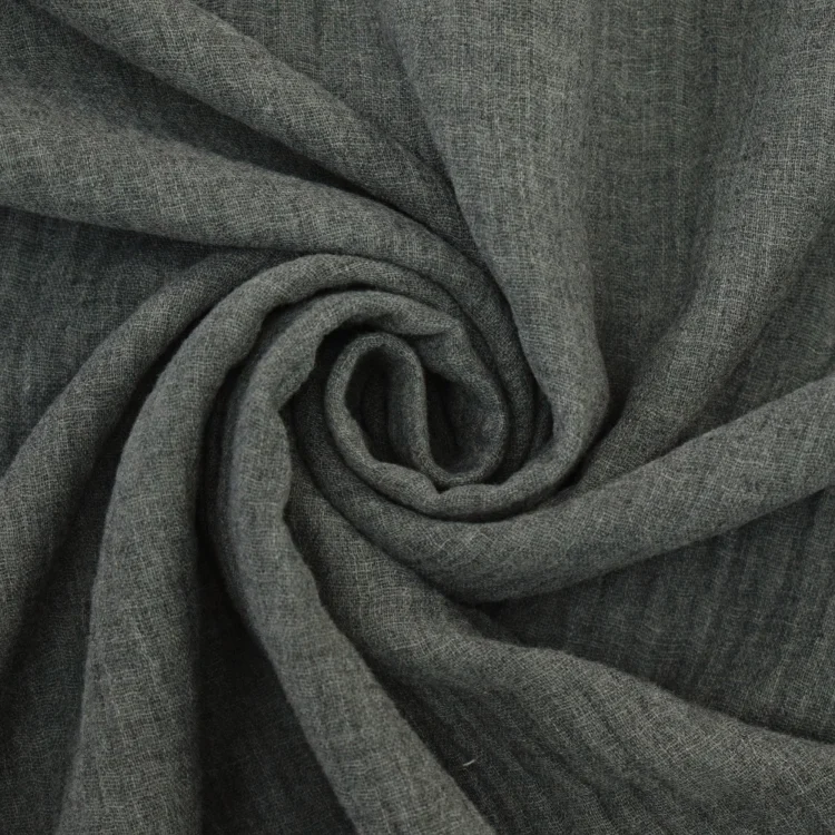 Musselin Double Gauze Melange, grau