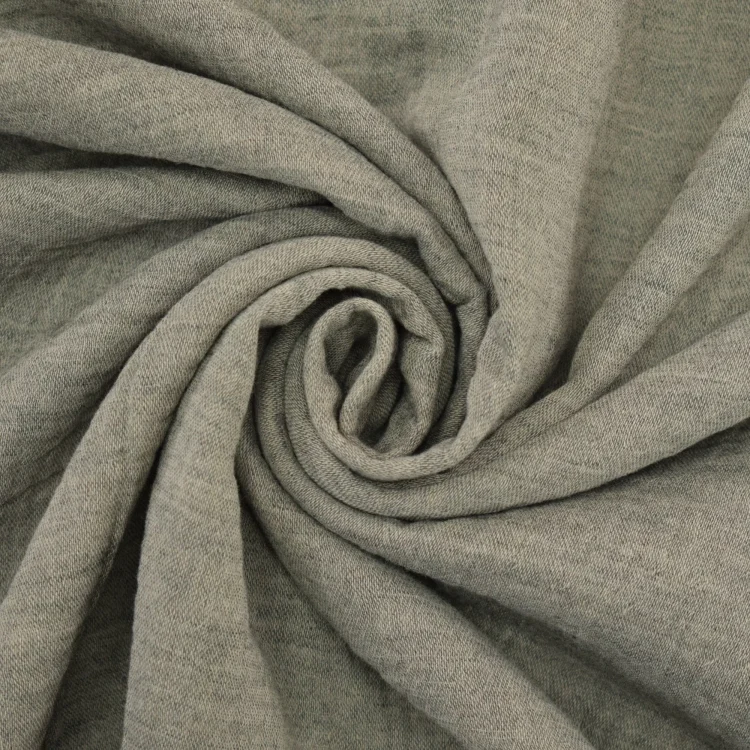 Musselin Double Gauze Melange, graubeige