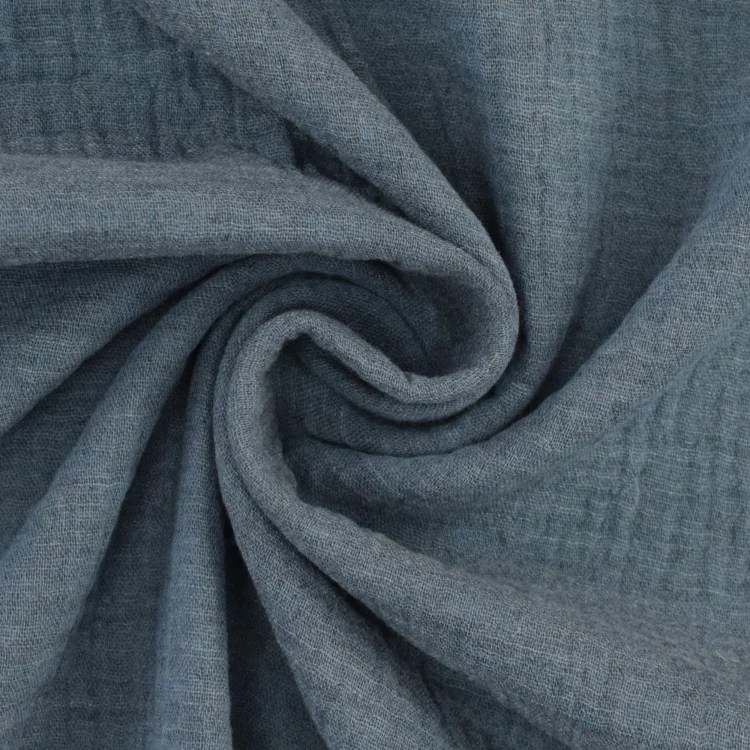 Musselin Double Gauze Melange, jeansblau