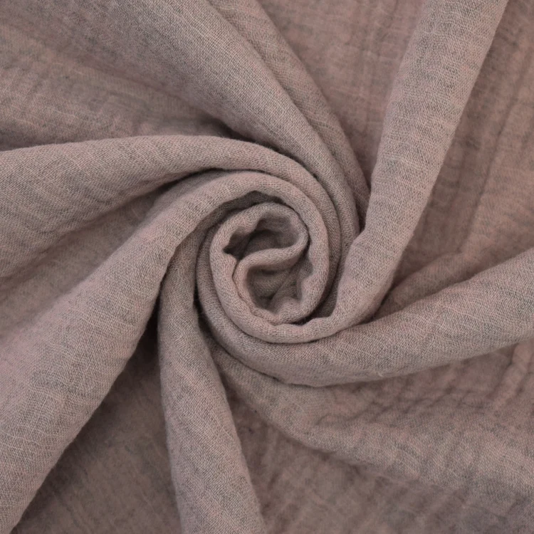 Musselin Double Gauze Melange, rosé