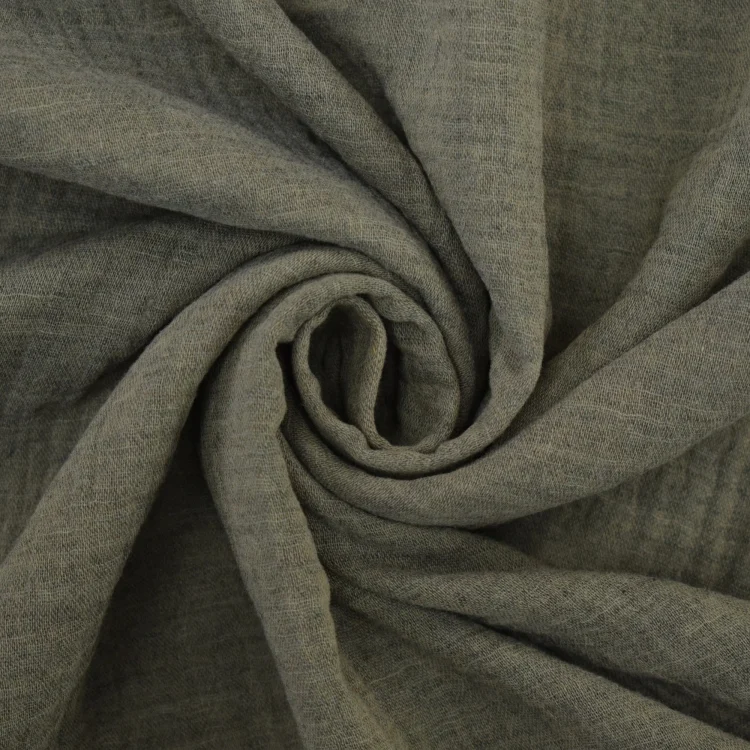 Musselin Double Gauze Melange, taupe