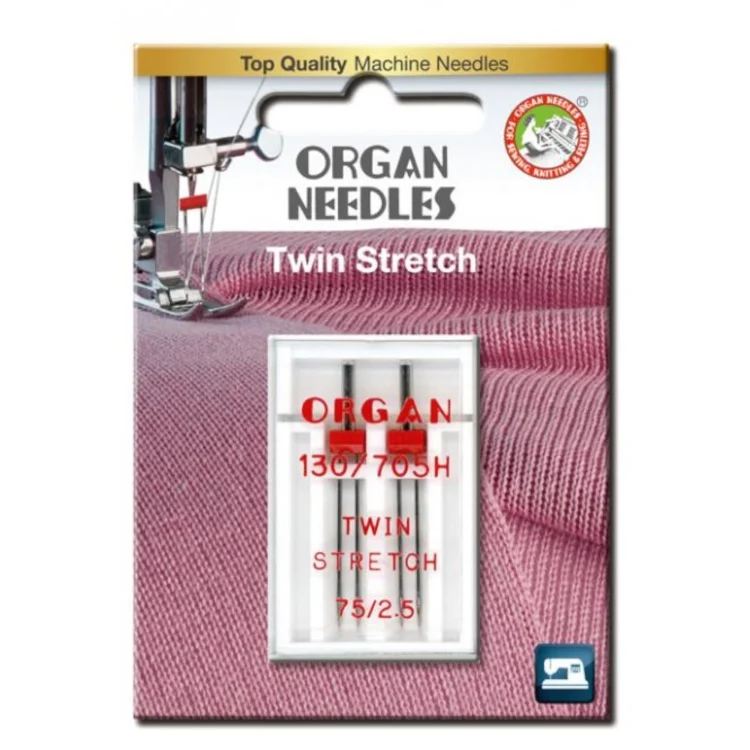 Organ Doppelnadel / Zwillingsnadel 130/705, Stretch 75/2,5 mm