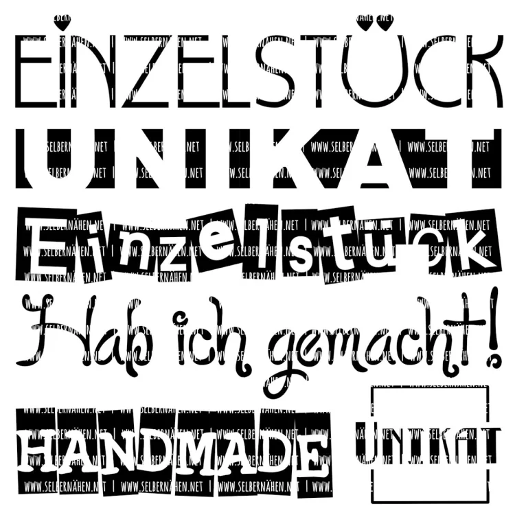 Plotterdatei Selbernähen.net Unikat