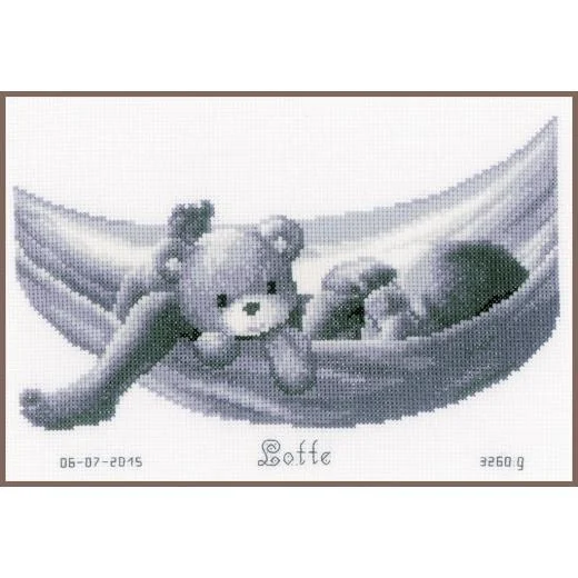 Vervaco - Geburtsbild Baby in der Hängematte