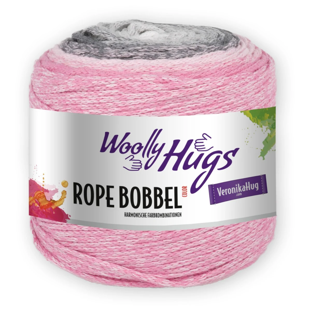 ROPE BOBBEL COLOR - Woolly Hugs - GRAU/ ROSA (107)