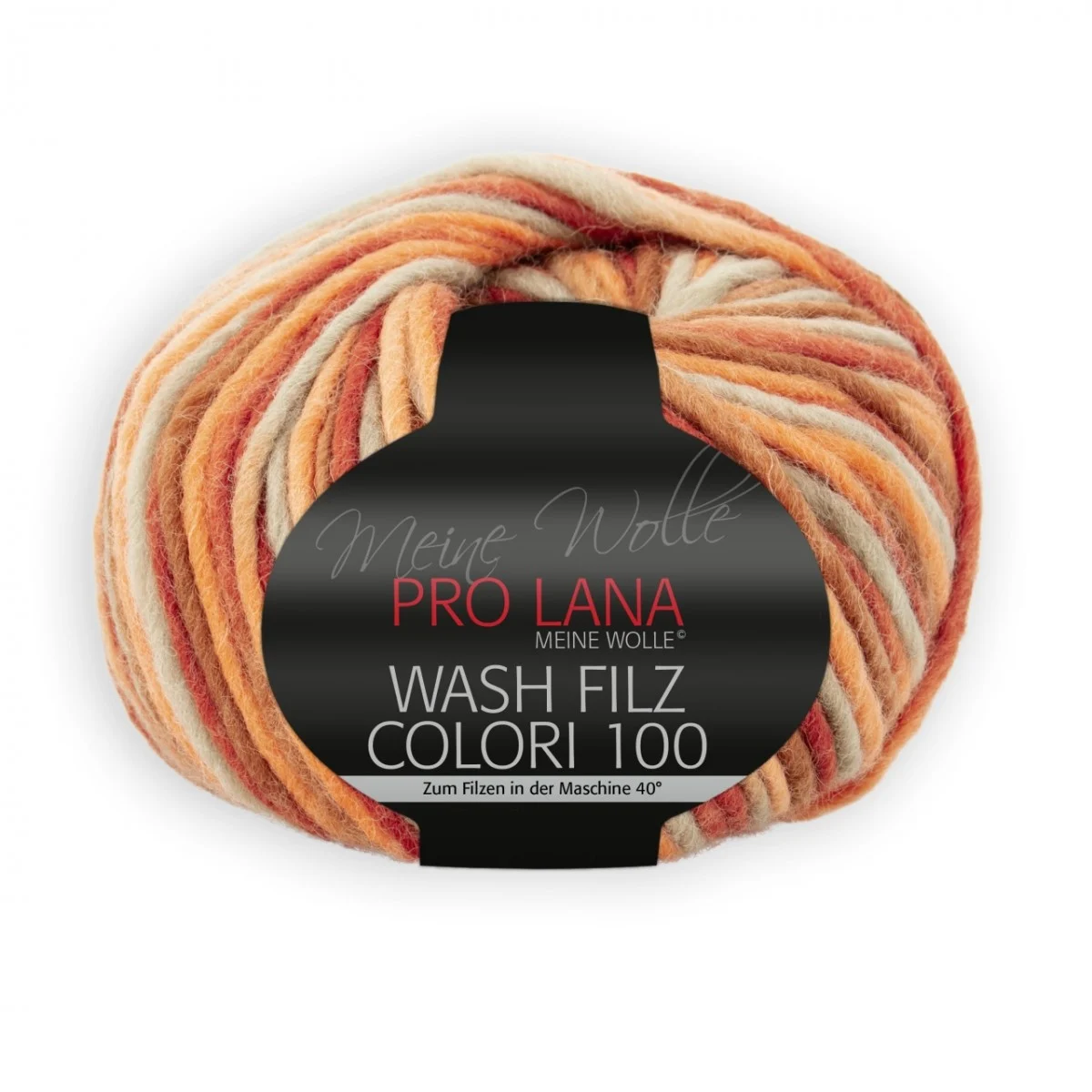 WASH-FILZ COLORI 100 - BEIGE/ ORANGE (704)