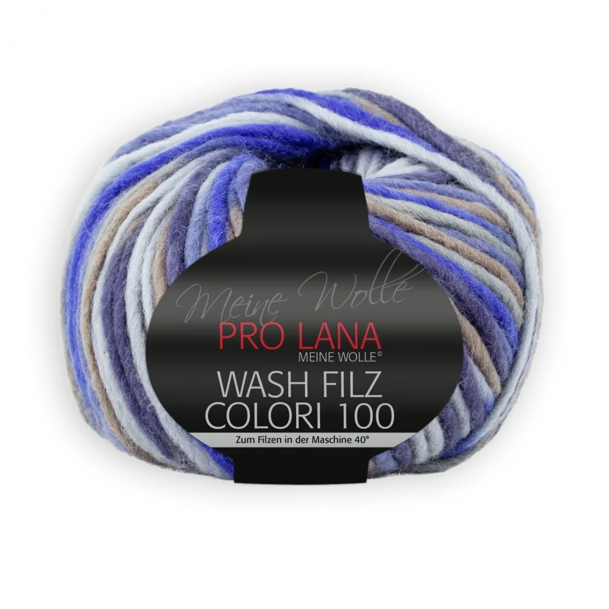 WASH-FILZ COLORI 100 - BLAU/ BRAUN (701)