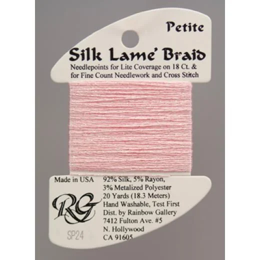 Silk Lame Braid Baby Pink - Rainbow Gallery
