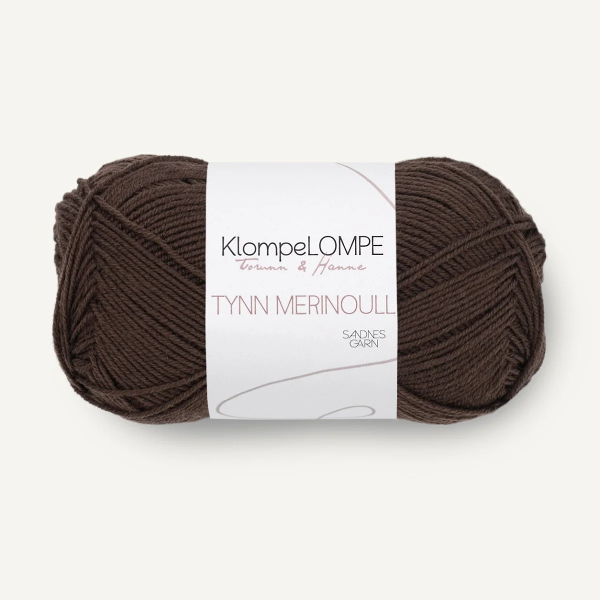 KlompeLOMPE TYNN MERINOULL - MØRK BRUN (3081)