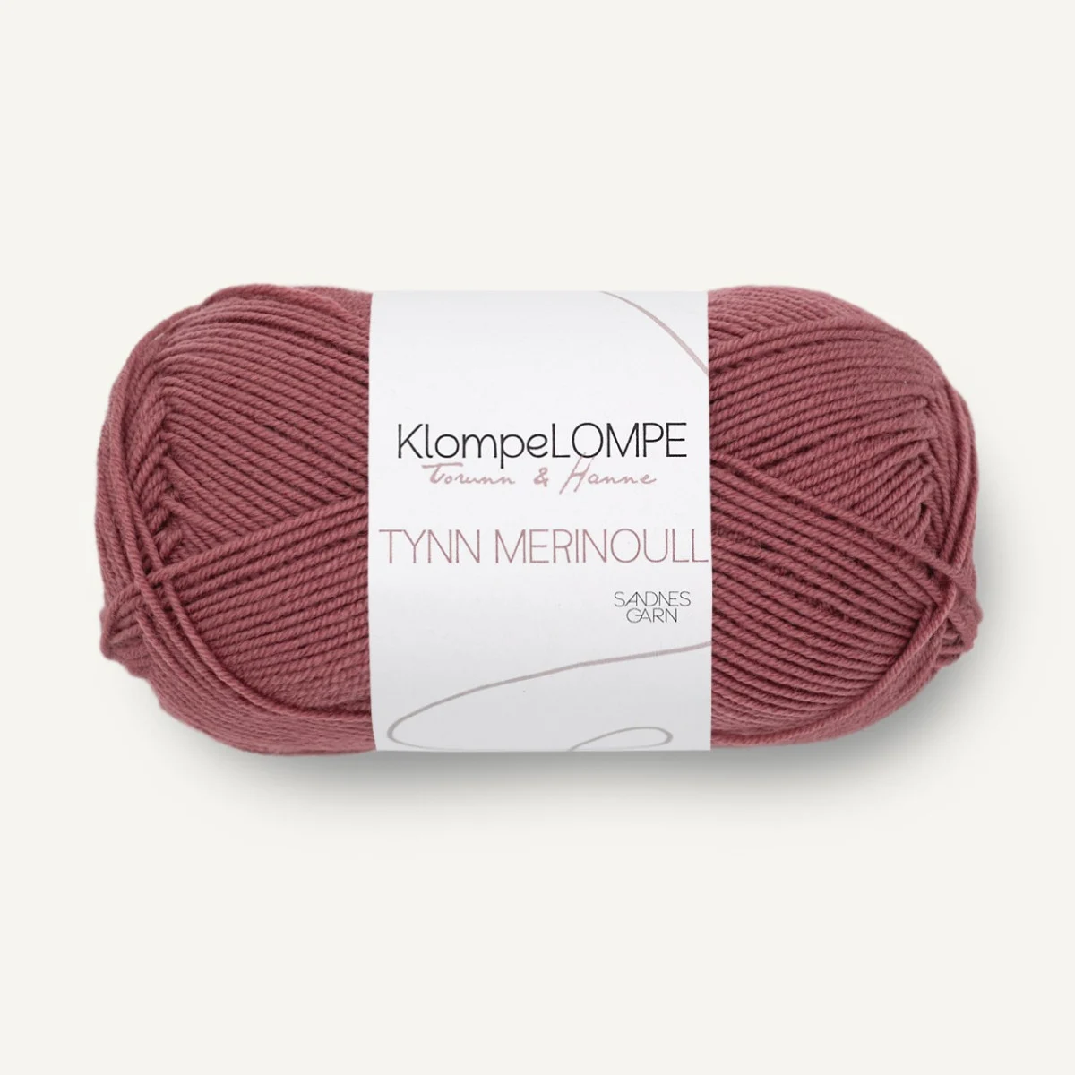 KlompeLOMPE TYNN MERINOULL - MØRK PUDDERROSA (4344)