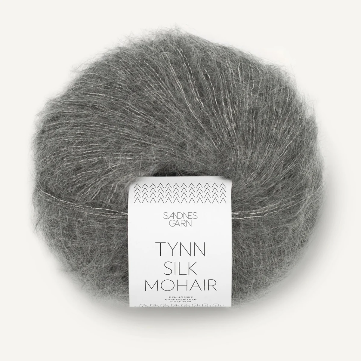 TYNN SILK MOHAIR - MØRK GRÅMELERT (1053)