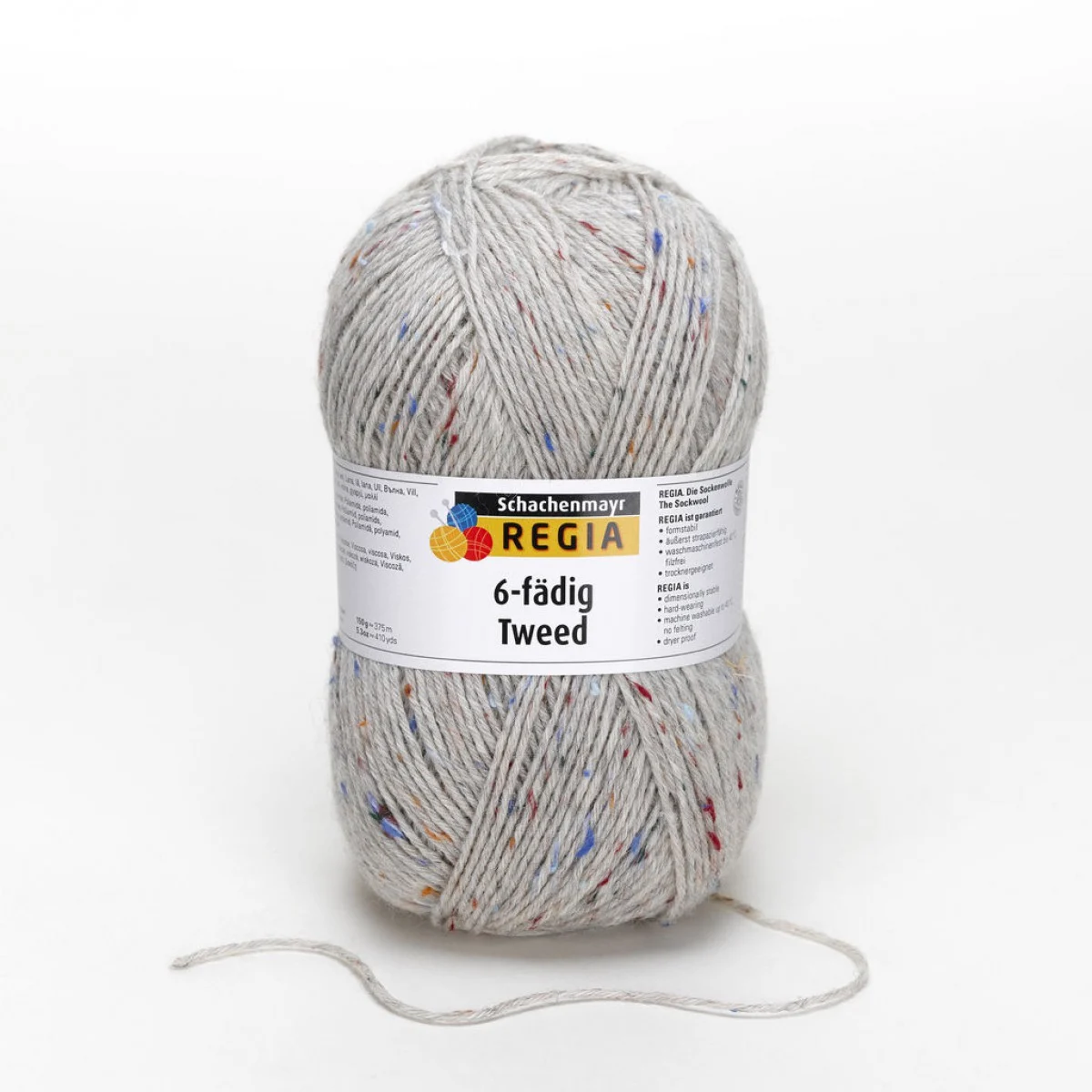 TWEED CLASSIC 6-FÄDIG 150g - HELLGRAU TWEED (00090)
