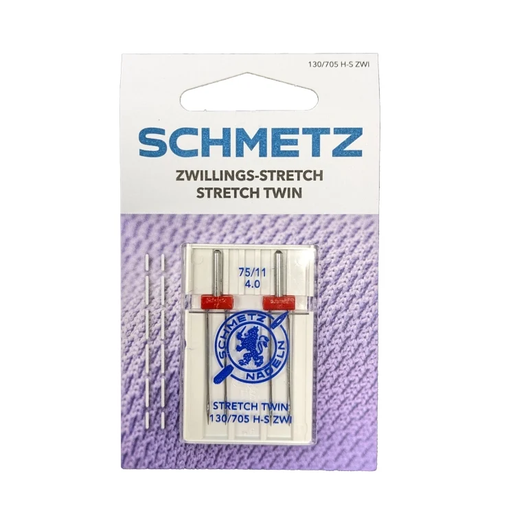 Schmetz Doppelnadel / Zwillingsnadel 130/705, Stretch 75/4,0 mm
