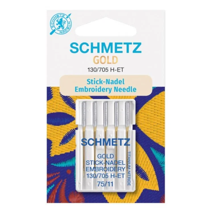 Schmetz Nähmaschinennadeln GOLD Sticken 75