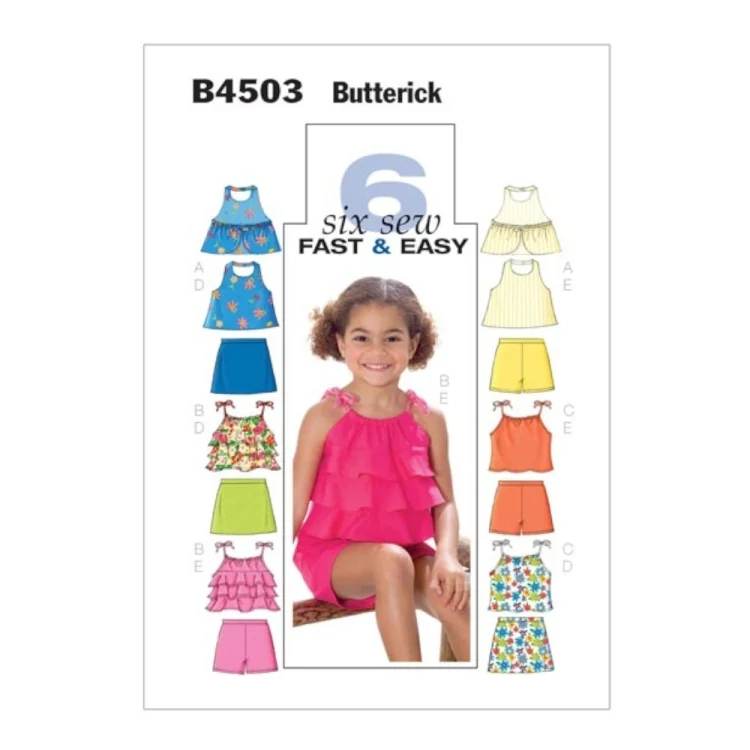 Schnittmuster Butterick 4503 Kinder Kombination, Gr. 92-116