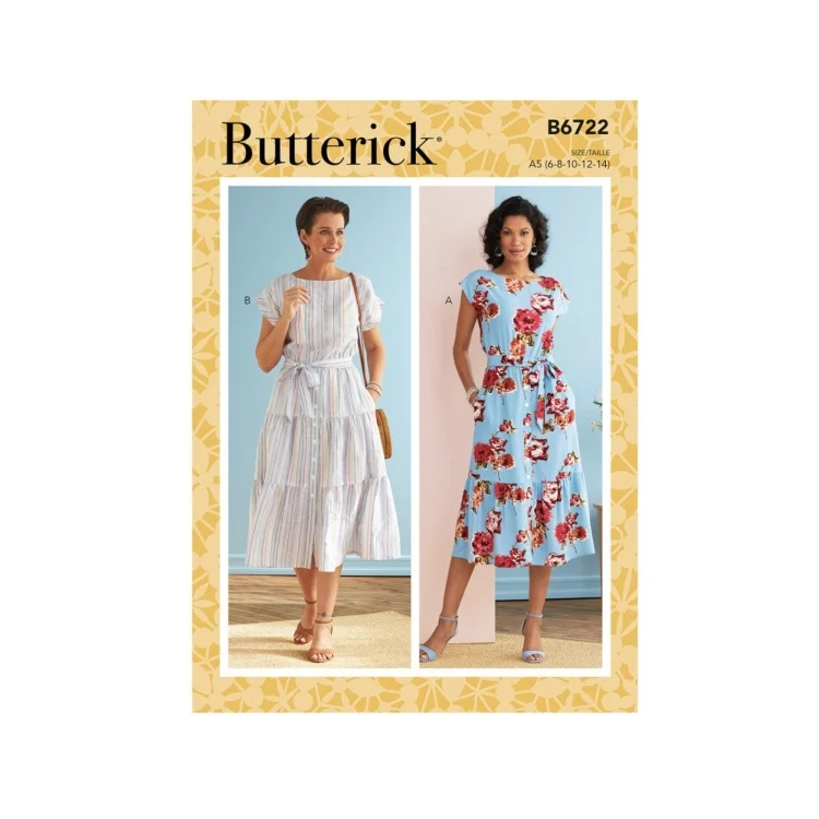 Schnittmuster Butterick 6722, Kleid Gr. 40-48
