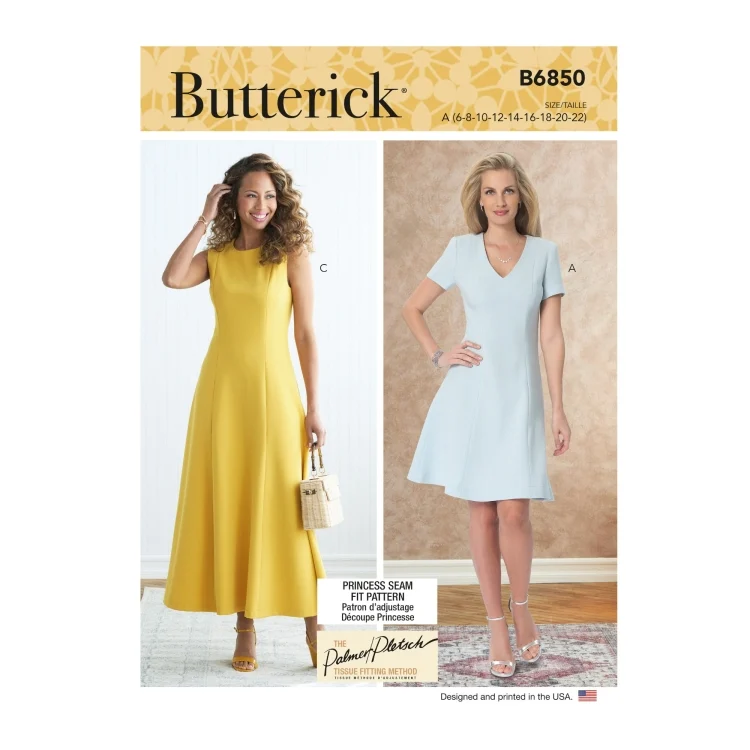 Schnittmuster Butterick 6850 Kleid, Gr. 32-48