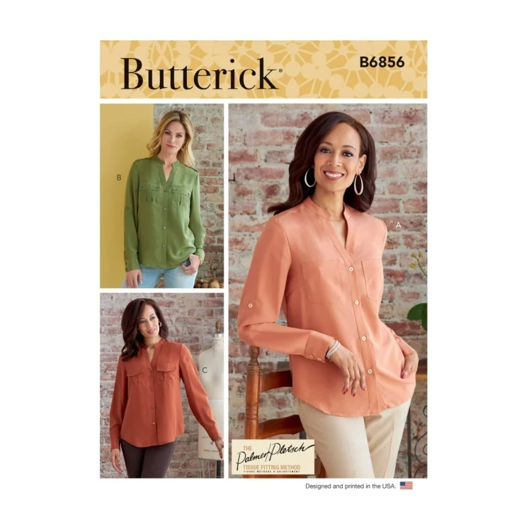 Schnittmuster Butterick 6856 Designer Bluse, Gr. 42-50